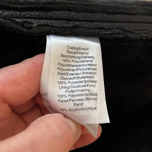 NWOT DKNY Wool Blend Faux Fur Shearling Coat Zipper Closure, Size S - Picture 14 of 14